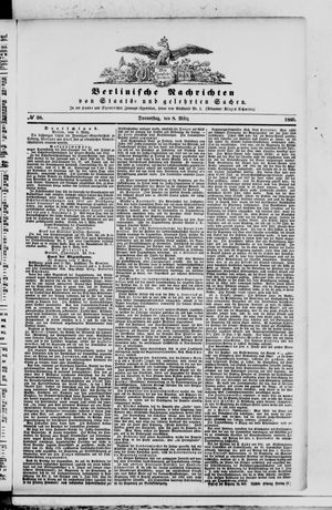 Berlinische Nachrichten von Staats- und gelehrten Sachen vom 08.03.1860