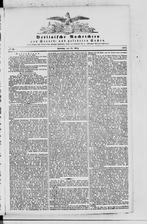 Berlinische Nachrichten von Staats- und gelehrten Sachen vom 11.03.1860