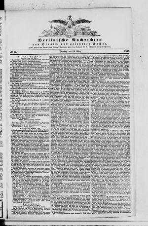 Berlinische Nachrichten von Staats- und gelehrten Sachen vom 13.03.1860