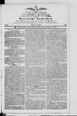 Berlinische Nachrichten von Staats- und gelehrten Sachen vom 06.04.1860