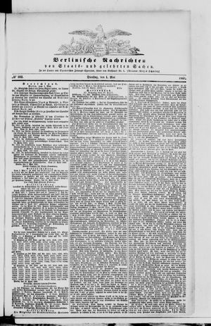 Berlinische Nachrichten von Staats- und gelehrten Sachen vom 01.05.1860