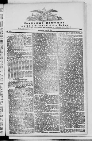 Berlinische Nachrichten von Staats- und gelehrten Sachen vom 12.05.1860
