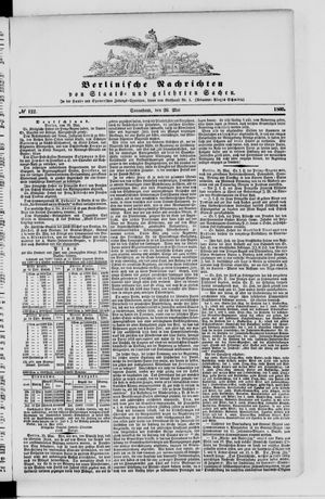 Berlinische Nachrichten von Staats- und gelehrten Sachen vom 26.05.1860
