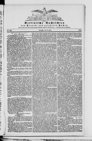 Berlinische Nachrichten von Staats- und gelehrten Sachen vom 03.06.1860