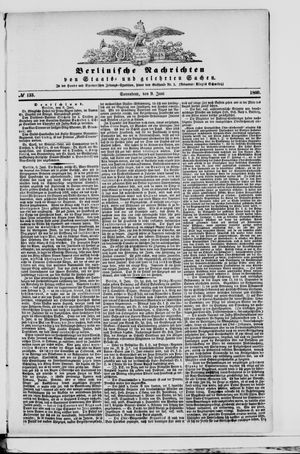 Berlinische Nachrichten von Staats- und gelehrten Sachen on Jun 9, 1860