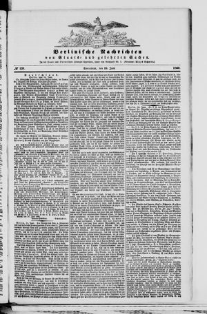 Berlinische Nachrichten von Staats- und gelehrten Sachen vom 16.06.1860