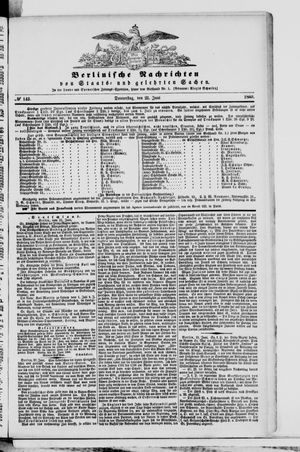 Berlinische Nachrichten von Staats- und gelehrten Sachen vom 21.06.1860