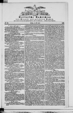 Berlinische Nachrichten von Staats- und gelehrten Sachen vom 29.06.1860