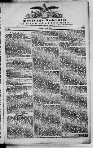 Berlinische Nachrichten von Staats- und gelehrten Sachen vom 06.07.1860
