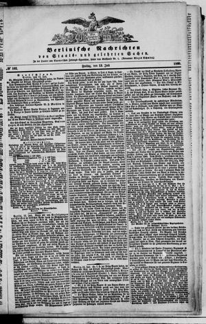 Berlinische Nachrichten von Staats- und gelehrten Sachen vom 13.07.1860