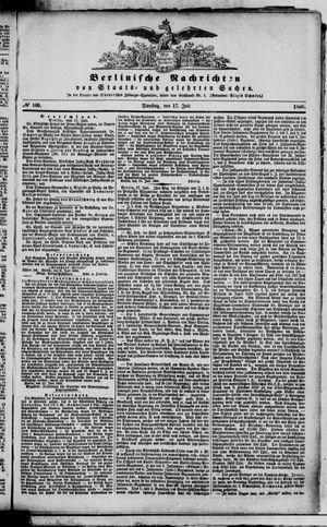 Berlinische Nachrichten von Staats- und gelehrten Sachen vom 17.07.1860