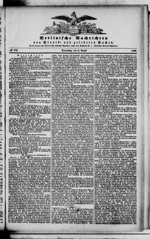 Berlinische Nachrichten von Staats- und gelehrten Sachen vom 02.08.1860