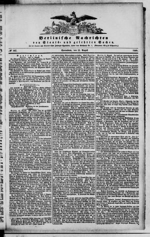 Berlinische Nachrichten von Staats- und gelehrten Sachen vom 11.08.1860