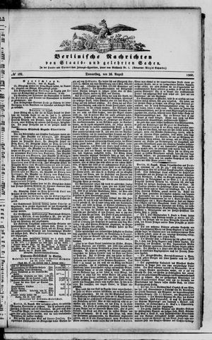 Berlinische Nachrichten von Staats- und gelehrten Sachen vom 16.08.1860