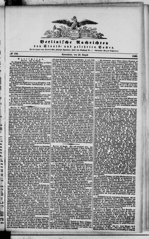 Berlinische Nachrichten von Staats- und gelehrten Sachen vom 18.08.1860