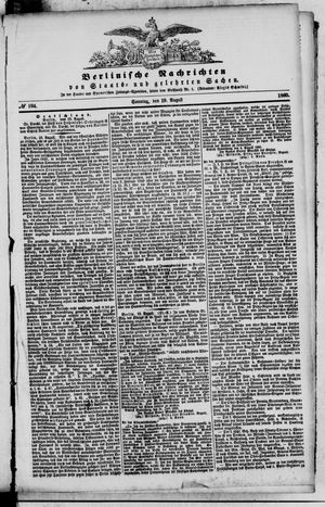 Berlinische Nachrichten von Staats- und gelehrten Sachen vom 19.08.1860