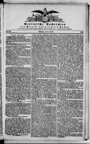 Berlinische Nachrichten von Staats- und gelehrten Sachen vom 03.10.1860