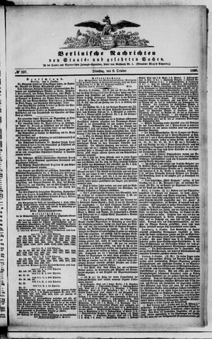 Berlinische Nachrichten von Staats- und gelehrten Sachen vom 09.10.1860