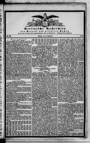 Berlinische Nachrichten von Staats- und gelehrten Sachen vom 02.11.1860