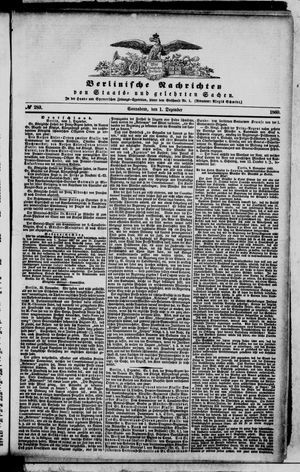 Berlinische Nachrichten von Staats- und gelehrten Sachen vom 01.12.1860
