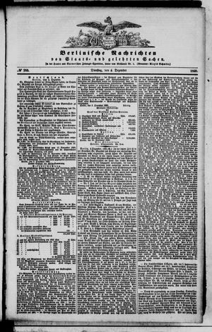 Berlinische Nachrichten von Staats- und gelehrten Sachen vom 04.12.1860