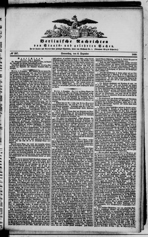 Berlinische Nachrichten von Staats- und gelehrten Sachen vom 06.12.1860