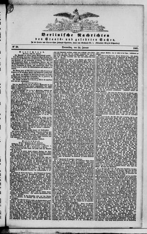 Berlinische Nachrichten von Staats- und gelehrten Sachen vom 24.01.1861