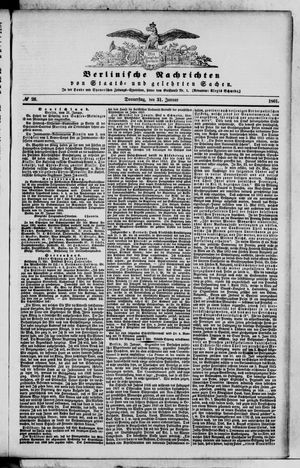 Berlinische Nachrichten von Staats- und gelehrten Sachen vom 31.01.1861