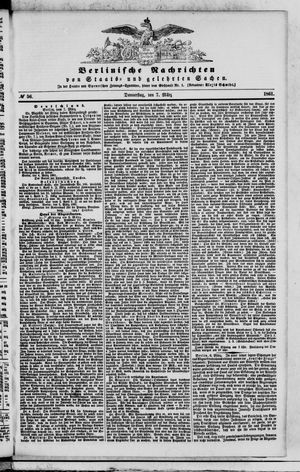 Berlinische Nachrichten von Staats- und gelehrten Sachen vom 07.03.1861