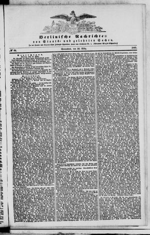 Berlinische Nachrichten von Staats- und gelehrten Sachen vom 16.03.1861