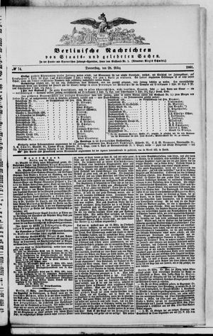 Berlinische Nachrichten von Staats- und gelehrten Sachen vom 28.03.1861