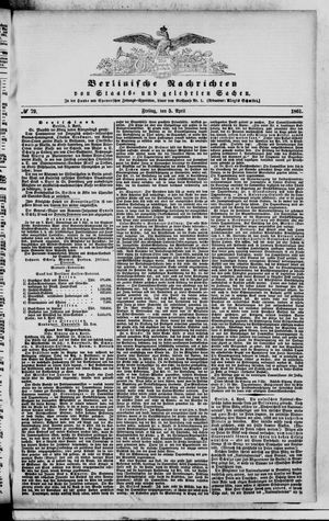 Berlinische Nachrichten von Staats- und gelehrten Sachen vom 05.04.1861