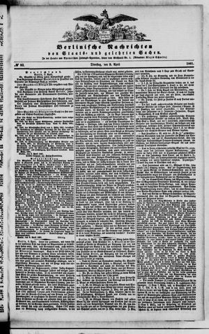 Berlinische Nachrichten von Staats- und gelehrten Sachen vom 09.04.1861