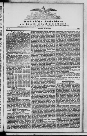 Berlinische Nachrichten von Staats- und gelehrten Sachen vom 28.04.1861