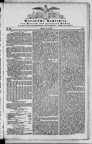 Berlinische Nachrichten von Staats- und gelehrten Sachen vom 03.05.1861