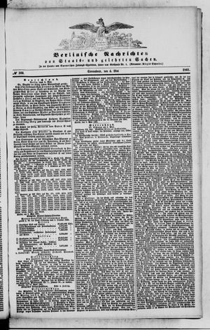 Berlinische Nachrichten von Staats- und gelehrten Sachen vom 04.05.1861