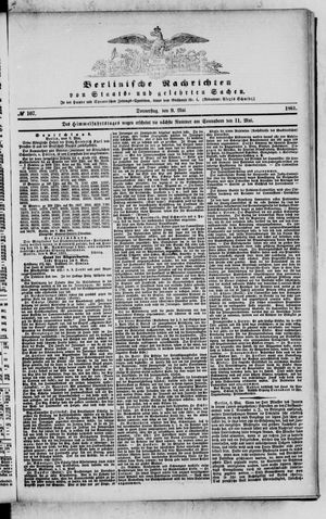 Berlinische Nachrichten von Staats- und gelehrten Sachen vom 09.05.1861