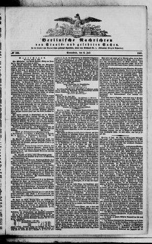 Berlinische Nachrichten von Staats- und gelehrten Sachen on Jul 6, 1861