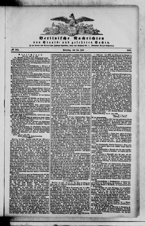 Berlinische Nachrichten von Staats- und gelehrten Sachen vom 14.07.1861