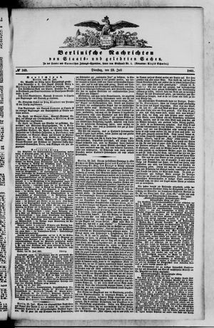 Berlinische Nachrichten von Staats- und gelehrten Sachen vom 23.07.1861