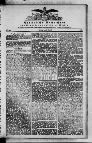 Berlinische Nachrichten von Staats- und gelehrten Sachen vom 09.08.1861