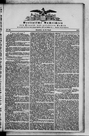 Berlinische Nachrichten von Staats- und gelehrten Sachen vom 10.08.1861