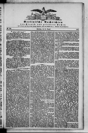 Berlinische Nachrichten von Staats- und gelehrten Sachen vom 11.08.1861