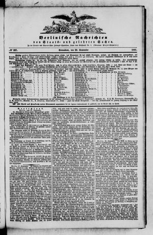 Berlinische Nachrichten von Staats- und gelehrten Sachen vom 28.09.1861