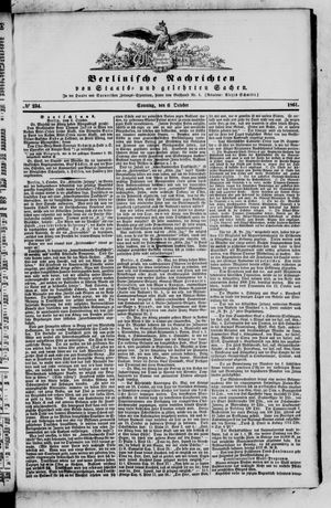 Berlinische Nachrichten von Staats- und gelehrten Sachen vom 06.10.1861