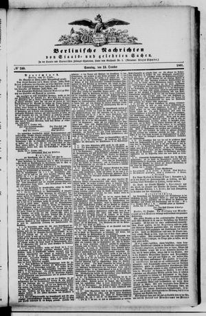 Berlinische Nachrichten von Staats- und gelehrten Sachen vom 13.10.1861