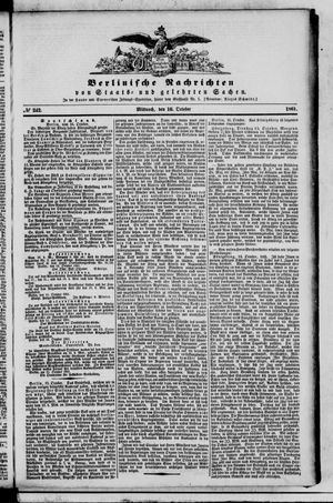 Berlinische Nachrichten von Staats- und gelehrten Sachen vom 16.10.1861