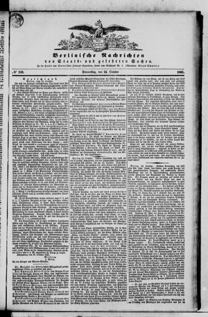 Berlinische Nachrichten von Staats- und gelehrten Sachen vom 24.10.1861