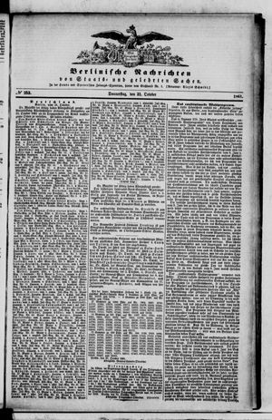 Berlinische Nachrichten von Staats- und gelehrten Sachen vom 31.10.1861