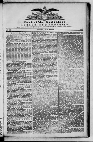 Berlinische Nachrichten von Staats- und gelehrten Sachen vom 07.11.1861